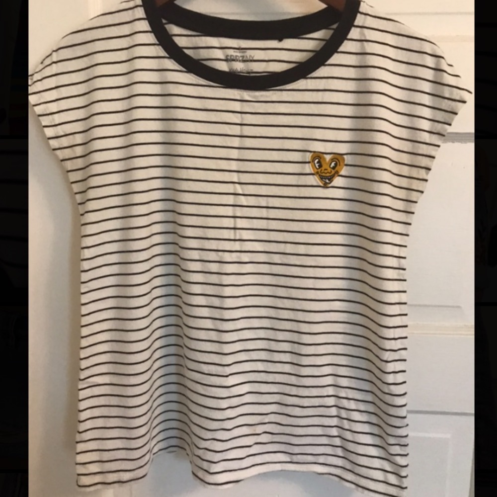 Funny heart Keith Haring designed shirt